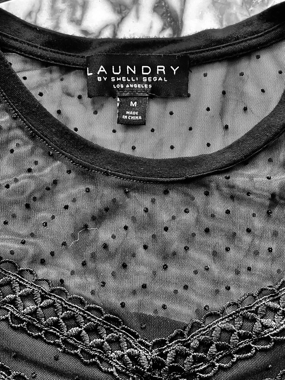“Laundry By Shelli Segal” Black Top